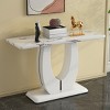 Modern Simple Glossy Dining Tables Rectangular, 47 Inch Long Dining Tables Modern,  Elegant Design Dining Tables Long-Cuddlewood - 2 of 4
