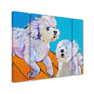 Trademark Fine Art -Pat Saunders-White 'Catch Me' Multi Panel Art Set Large