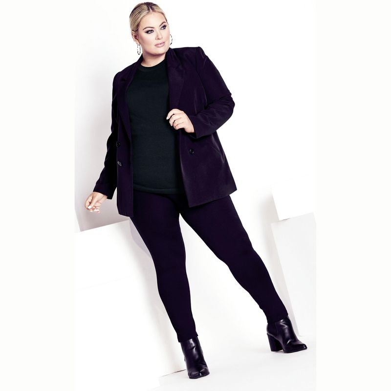 Women's Plus Size Tully Curved Hem Sweater - Midnight | AVENUE, 2 of 7