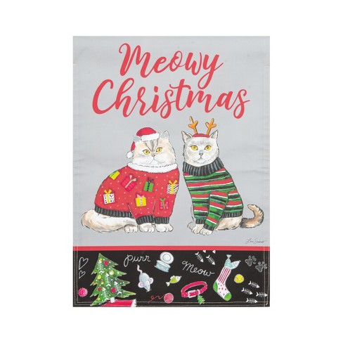 Gallerie Ii Meowy Christmas Flag Target