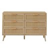 Hommoo 6 Double Dresser with rattan drawers Natural - 4 of 4