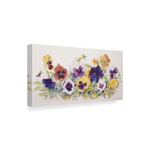 Trademark Fine Art -Joanne Porter 'Pansies Faces' Canvas Art - 1 of 3