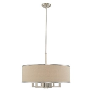 Livex Lighting Park Ridge 6 - Light Chandelier in  Brushed Nickel - 1 of 2
