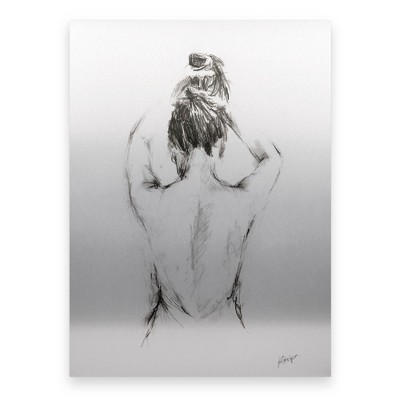 Trademark Fine Art-Ethan Harper 'Back Study I' Floating Brushed Aluminum Art