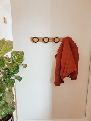 Hub Rail 4 Hook - Wall Mounted Coat Rack