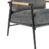 NicBex Minimalist Accent Chair with Cushions Contemporary Reading Chair with Metal Frame and Wooden Armrest Design for Living Room - 4 of 4