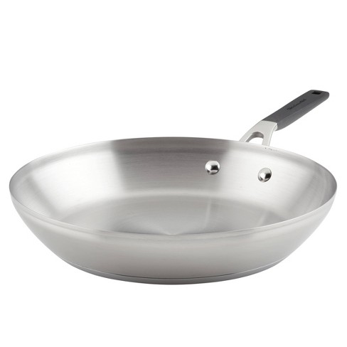 Kitchenaid Fry Pan, Nonstick, Stainless Steel, 3-Ply Base, 12 Inch