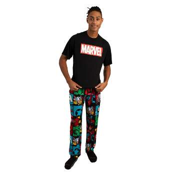 Men's Adult Marvel Comics Avengers Sleepwear Pajama Set - Heroic Comfort for Superfans
