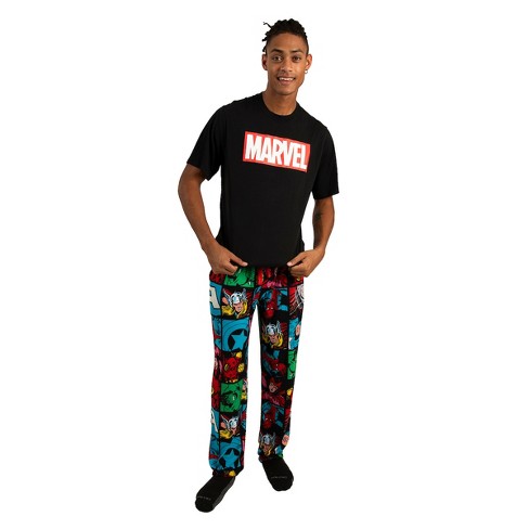 Men's Adult Marvel Comics Avengers Sleepwear Pajama Set - Heroic Comfort  For Superfans : Target