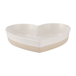Mason Cash Rustic Charm Heart Oven Dish, 11" Stoneware Baking Dish with Embossed Design - 1 of 4