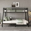 NicBex Twin XL over Queen Bunk Bed Metal Frame Bed Frame with Guardrails and 2 Ladder, No Box Spring Required, Space Saving - 2 of 4