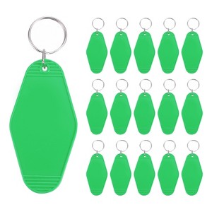 Unique Bargains Blank Vintage Motel Keychain for DIY Ornament Backpack Label 16 Pcs - 1 of 4