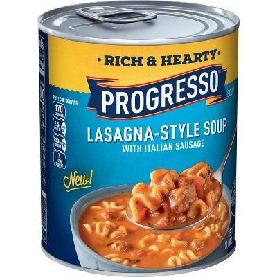Progresso Rich & Hearty Lasagna-Style Soup with Italian Sausage - 18.5oz