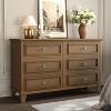 Farmhouse 6-Drawer Dresser with Vintage Handles, TV Stand Compatible - 2 of 4