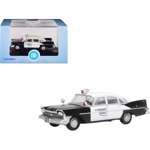 1959 Plymouth Savoy Black and White "Oklahoma Highway Patrol" 1/87 (HO) Scale Diecast Model Car by Oxford Diecast - 1 of 4