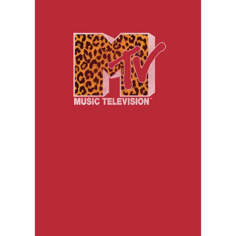 Men's MTV Cheetah Print Logo Pull Over Hoodie, 2 of 5