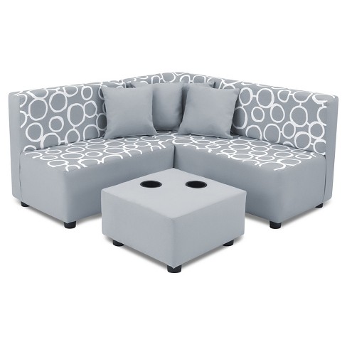 Kid S 7 Pc Sectional Set Freehand Storm Twill With Pebbles