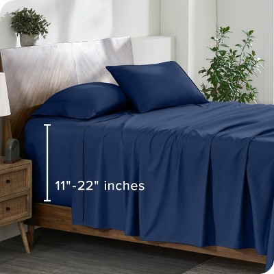 22 Inch Extra Deep Pocket Sheet Set, Double Brushed Microfiber Sheets by Bare Home