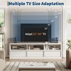 70" Mid Century TV Stand for 65 70 75 Inch TVs, Modern Entertainment Center with 3 Drawers & Open Shelves - 3 of 4