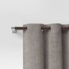 Dark Faux Wood Curtain Rod Nickel - Threshold™ - 2 of 3