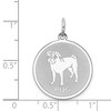 Black Bow Jewelry Sterling Silver Laser Etched Pug Dog Pendant, 19mm - 4 of 4