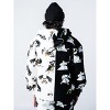 Samurai Jack Aku & Jack Long Sleeve White & Black Split Adult Hooded Sweatshirt - 4 of 4
