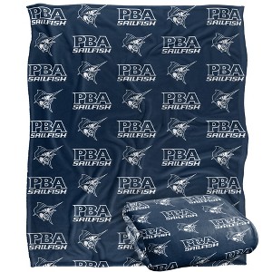 Palm Beach Atlantic University Logo Pattern Silky Touch Blanket White 50x60 - 1 of 4