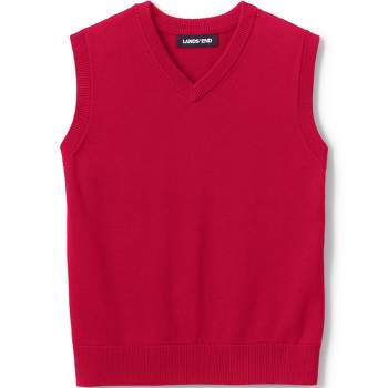 Lands' End School Uniform Kids Cotton Modal Fine Gauge Sweater Vest