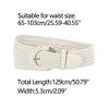 Allegra K Women's Metal Buckle Woven Wide Braided Dress Waist Belts 65-88cm/25.59-34.65" - 3 of 4