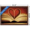 Trends International Tom Quartermaine - Book Pages in Heart Shape Framed Wall Poster Prints - 3 of 4