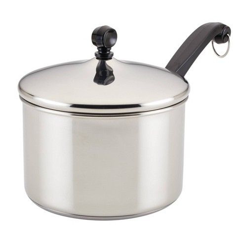 Farberware Classic 3qt Covered Saucepan: Stainless Steel, Dishwasher-Safe, Smooth Surface & Gas Compatible, 2-Piece Set - image 1 of 4