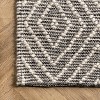 Nuloom Flora Handmade Textured Diamonds Wool Area Rug, 3' x 5', Gray - 4 of 4