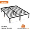 MAYEERTY Heavy Duty Metal Bed Frame Steel Slat No Box Spring - 3 of 4