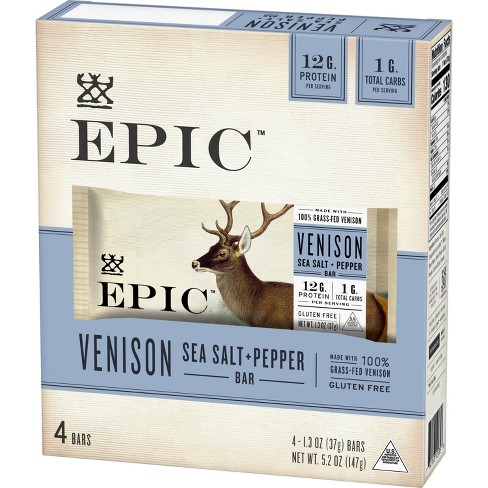 EPIC Bar Venison Sea Salt + Pepper - 1.5 Oz - Star Market