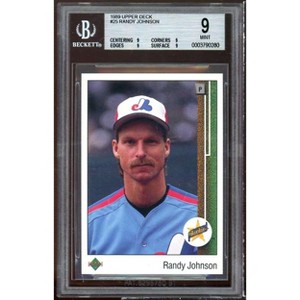 Randy Johnson Rookie Card 1989 Upper Deck #25 BGS 9 (9 9 9 9) - 1 of 2