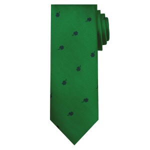 Jacob Alexander Men’s Shamrock Woven Necktie – Green - 1 of 4