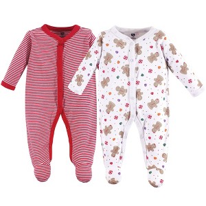 Hudson Baby Infant Girl Cotton Snap Sleep and Play 2pk, Sugar Spice - 1 of 1