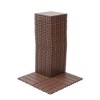 Gulches Plastic Interlocking Decking Tiles, 44 Packs, 12"x12"x0.8", Waterproof Brown, All-Weather for Backyard Pool Terrace - 4 of 4