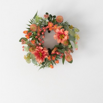 Sullivans Artificial Dahlia Berry Wreath