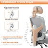 DOMETOUR Gaming Ergonomic Foot Rest Reclining, High Back Mesh Home Office Computer Desk Chair - 2 of 4