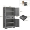Storage Cabinet with Adjustable Shelves for Bathroom, Living Room, Kitchen Pantry Cabinet - 2 of 4