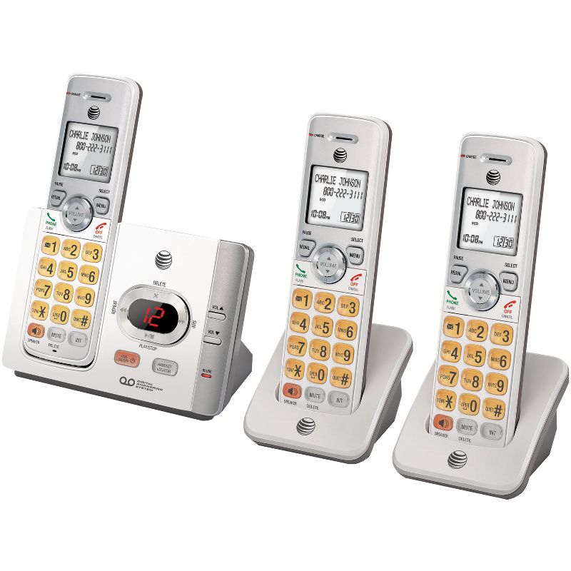 AT&T® DECT 6.0 Cordless Answering System with Caller ID/Call Waiting, White, 3 of 5