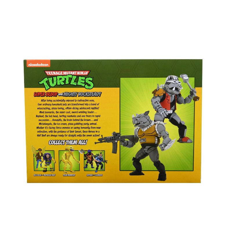 NECA Teenage Mutant Ninja Turtles Super Bebop and Mighty Rocksteady 7&#34; Action Figures - 2pk (Target Exclusive), 3 of 5