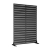Lirago Metal Outdoor Privacy Screen Freestanding Patio Decorative Screens 72"x47" Black - 4 of 4