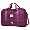 Luupatchy Three-dimensional Diamond Patterned Travel Bag, Dry Wet Separation , for Travel, Fitness Yoga, Weekend Tote Overnight Bag - 2 of 4