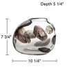 Dahlia Studios Beatrice 10 1/4" Wide Brown Transparent Glass Vase - 4 of 4