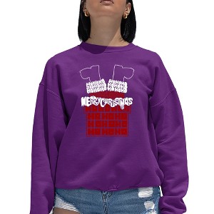 LA Pop Art Chimney Santa - Women's Word Art Crewneck Sweatshirt - 1 of 4