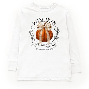 Coquette Pumpkin Patch Girly - Toddler Long Sleeve Graphic Tee and Youth Long Sleeve Graphic T-Shirt - 1 of 3