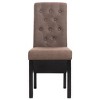CLIHOME Modern style dining chair, solid wood leg soft cushion fabric kitchen chair(Set of 2) - 2 of 4