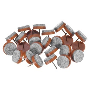 Unique Bargains Heavy Thickening Nail-on Furniture Felt Pads Brown - 1 of 4